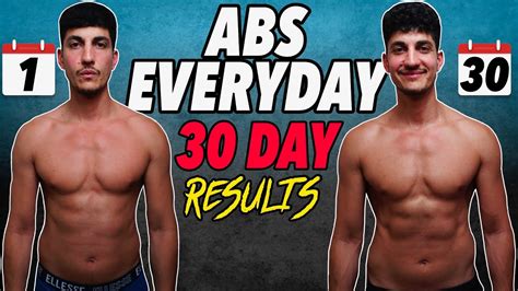 30 Day Abs Challenge Before And After Men