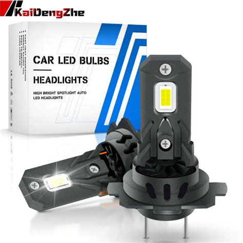 Pcs H Led Headlight Bulb Mini Wireless W Lm K Csp For Car