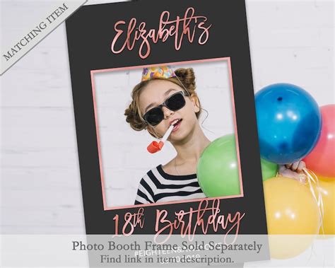 18th Birthday Photo Booth Props Eighteenth Party Props Etsy