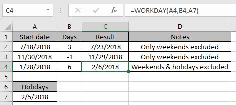 How To Use The Excel Workday Function