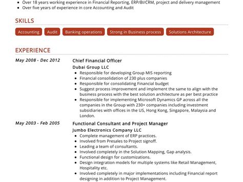 Chief Financial Officer Resume Sample In 2025 Resumekraft