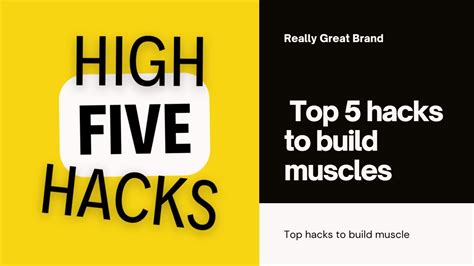 Top 5 Hacks To Gain Build And Boost Strong Muscles At Home With No Equipment High Five Hacks