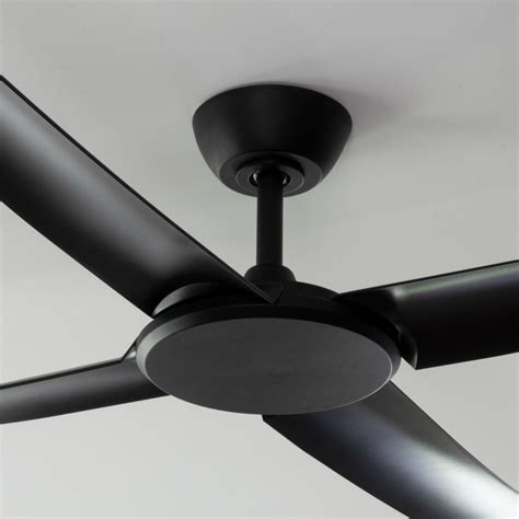 FlatJET (3/4/5) 56" (142cm) Black 4 Blade DC Ceiling Fan & Remote ...