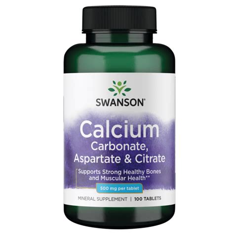 Swanson Premium Calcium Carbonate Aspartate Citrate Mg