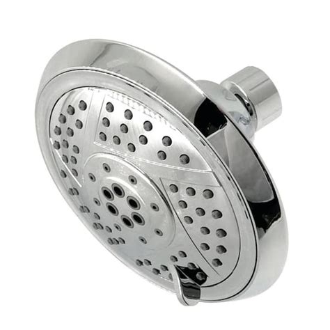 Kingston Brass 5 Spray 5 In Single Wall Mount Fixed Shower Head In Polished Chrome Hkx1551