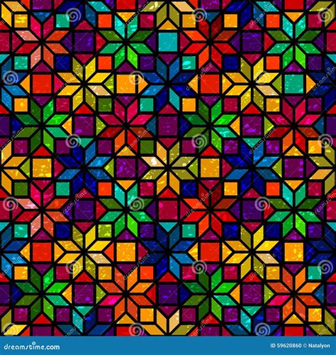 Art And Collectibles Drawing And Illustration Digital Geometric Stained Glass Pattern Digital