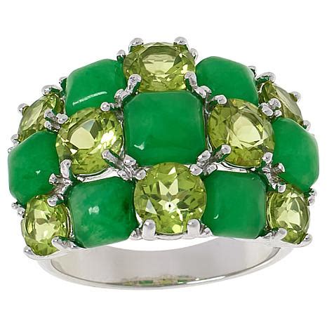 Jade Of Yesteryear Jade And Gemstone Wide Band Ring Hsn