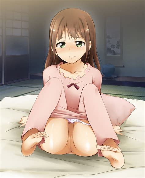 Rule 34 1girls Alternate Hairstyle Amami Haruka Anus Ass Barefoot Bed Blush Brown Hair