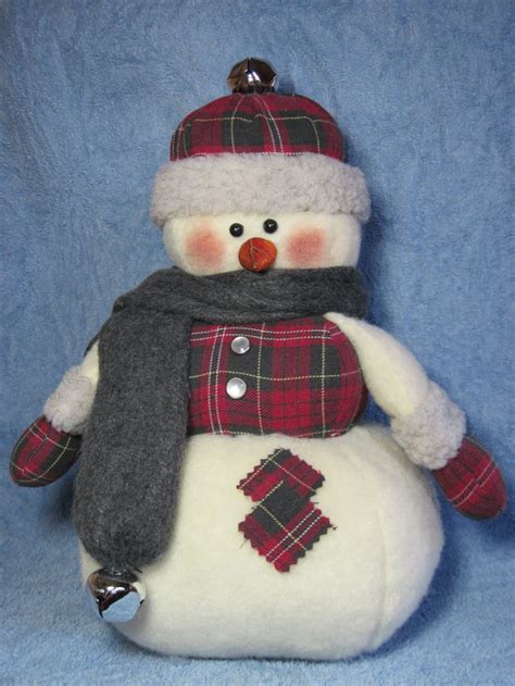 Snowman Pattern Winter Plaid 657 Etsy Vilten Kerstornamenten