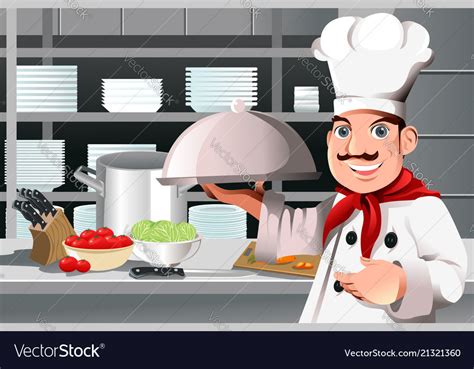 Restaurant Chef Royalty Free Vector Image Vectorstock