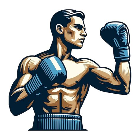 Premium Vector Man Boxing Boxer Athlete Half Body Vector Design