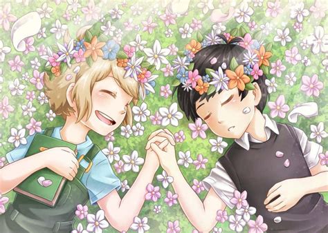 Download Omori Pfp Basil And Sunny Wallpaper