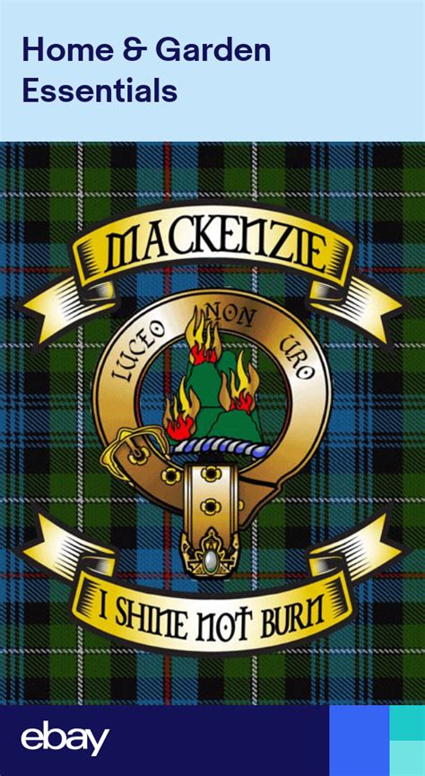 Mackenzie Tartan Metal Sign Scottish Clan Plaid And Motto 602860380379