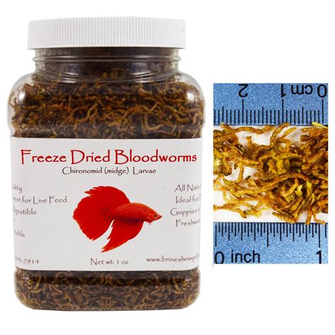 Freeze Dried Bloodworms, 1 oz.