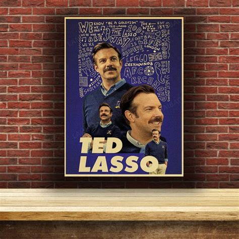 Ted Lasso 2 Retro Poster Kraft Paper Print Tv Series Wall Etsy