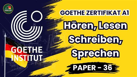 Goethe Zertifikat A Exam Test Paper H Ren Lesen Schreiben