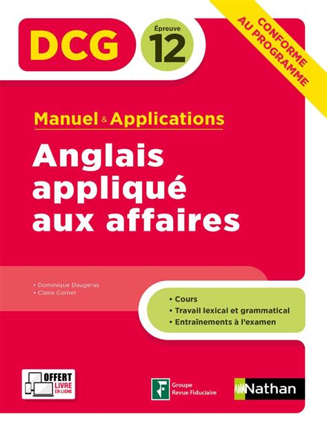 Dcg Anglais Appliqu Aux Affaires Ditions Nathan