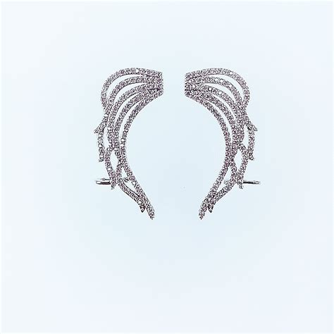 Irean Semijoias Brinco Ear Cuff Asas Pedras Micro Zirc Nias