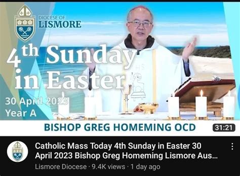 LISMORE Year A BISHOP GREG HOMEMING OCD Catholic Mass Today Sunday In