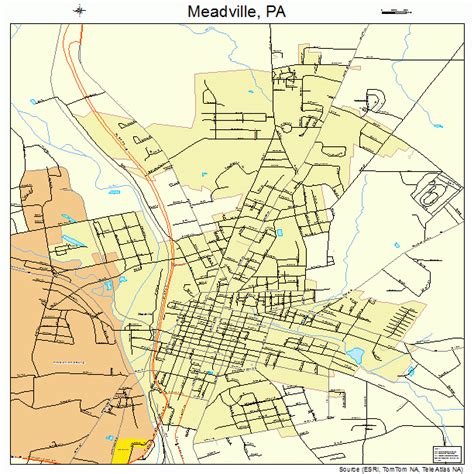 Meadville Pennsylvania Street Map 4248360