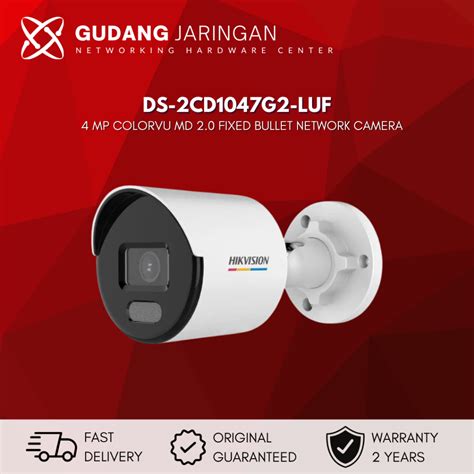 Jual Hikvision Ds Cd G Luf Mp Colorvu Audio Micro Sd Bullet Ip