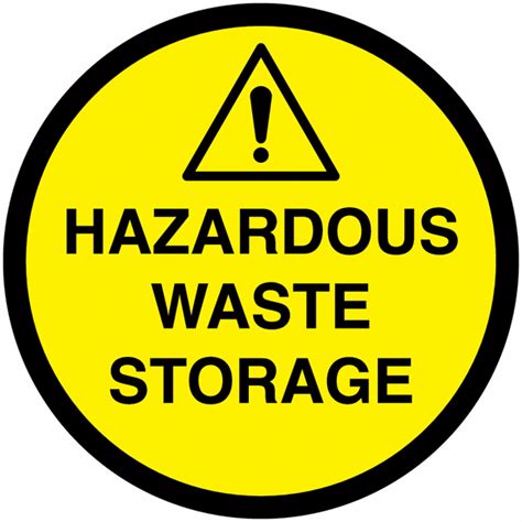 Hazardous Waste Storage Floor Sign Fuss Free Delivery Seton