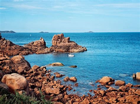 Summer View Of The Sea Near Perros Guirec In Brittany Stock Photo