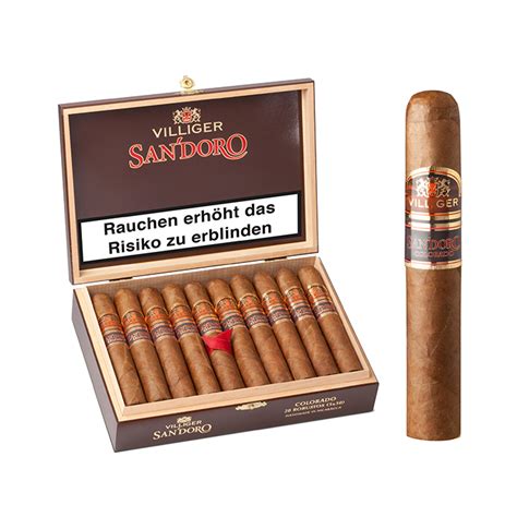 Villiger San Doro Colorado 20 Cigars Robusto 100 Tobacco WORLD OF