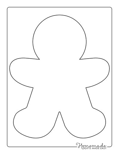 Gingerbread Man Printable Coloring Pages