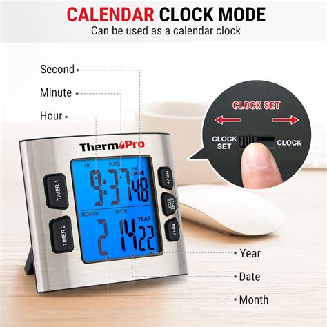 ThermoPro TM02 Temporizador digital de cocina con cronómetro de cuenta