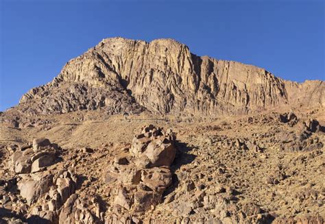 Egypt Mount Sinai In The Morning At Sunrise Moses Mount Stock Image