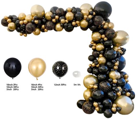 137pcs Balloon Garland Kit Black And Gold — Off The Back