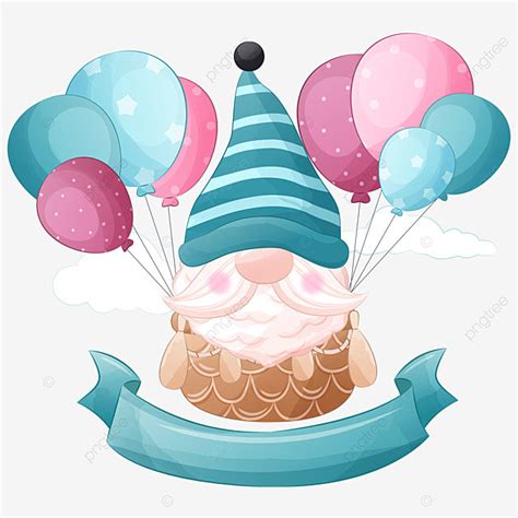 Gnome Illustration Vector Design Images Cute Birthday Gnome