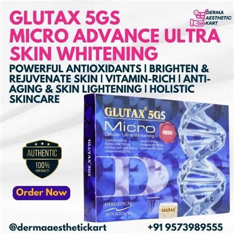 Glutax 5GS Micro Advance Ultra Skin Whitening Injection 12 Sessions