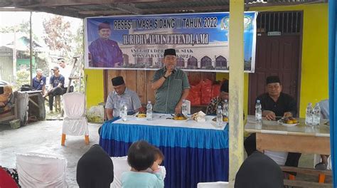 Reses Iii Tahun H Ridha Alwis Effendi Amd Sampaikan Program