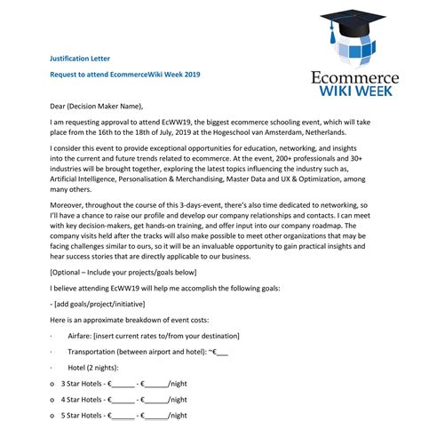 Justification Letter Template