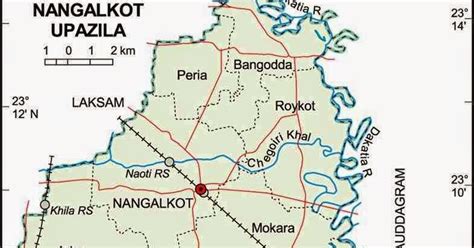 Nangalkot Upazila Map Comilla District Bangladesh