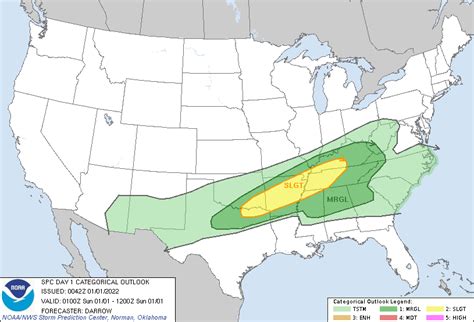 Storm Prediction Center Jan 1 2022 0100 UTC Day 1 Convective Outlook