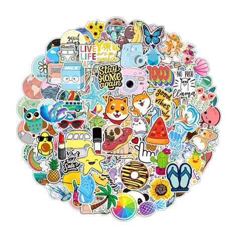 GetUSCart- Olansit 200 PCS Water Bottle Stickers for Kids Teens, Cute ...