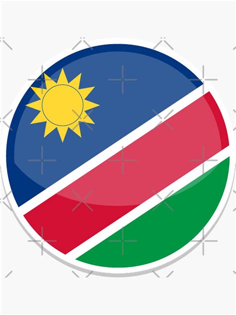 Namibia Flag Sticker For Sale By Docmayasarah Redbubble