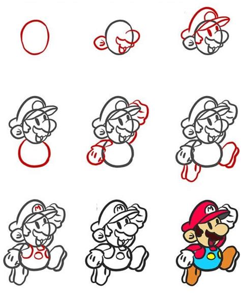 Comment dessiner Idée de Mario 1 Dessin Facile