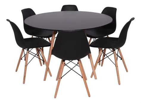 Mesa De Jantar Eiffel Redonda Cm Cadeira Eiffel Eames