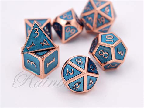 Dice Dnd Dice White And Gold Metal Dice Set For Dungeons And Etsy