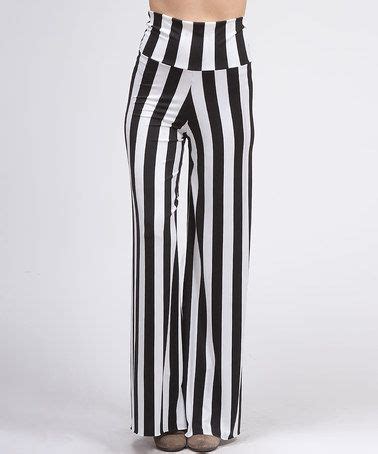 Take A Look At This Black White Vertical Stripe Palazzo Pants By Bold