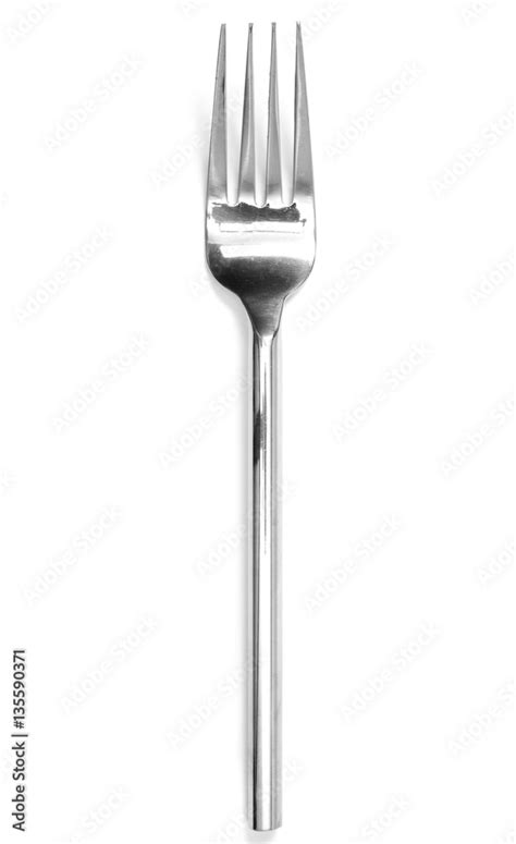 silver fork isolated Stock Photo | Adobe Stock