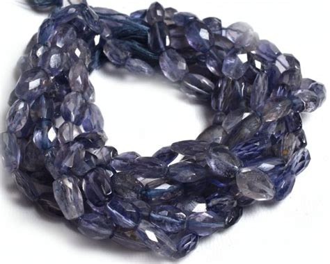 Natural Iolite Faceted Oval Shape Beads Buy Online Shyama Gems