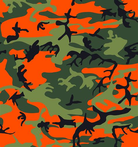 Clipart Camo Print Hunter Orange