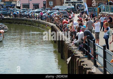 Crabbing,Wells Next the Sea, Norfolk, Britain, UK Stock Photo - Alamy