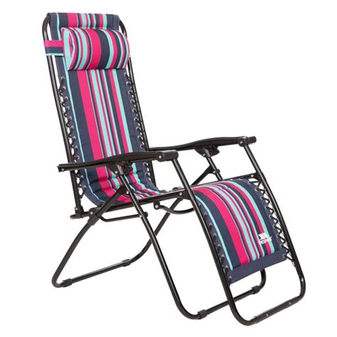 Trespass Padded Reclining Sun Lounger Chair Glentilt