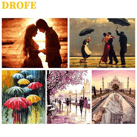 DROFE Lovers Collection Paint By Numbers Unframed Wall Art Number Diy